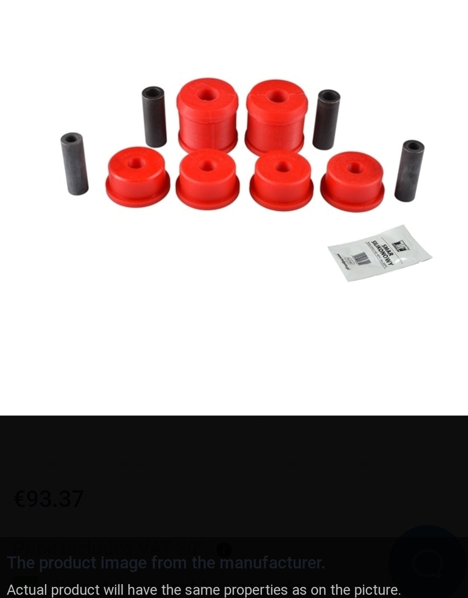 E36 Rear subframe bush kit POLY Oscar Distributors